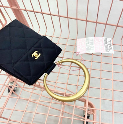 Chanel Luxury Satin Black Handbag Rovelle Bags