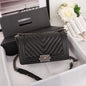 Chanel Le Boy Handbag 鈥� Chain Bag Black