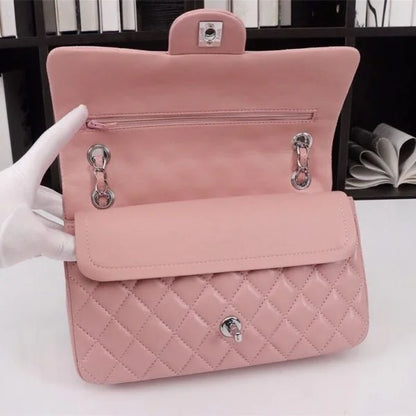 Chanel Pink Quilted Caviar Leather Timeless Shoulder Bag