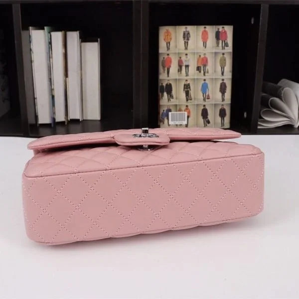 Chanel Pink Quilted Caviar Leather Timeless Shoulder Bag