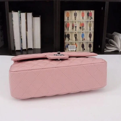 Chanel Pink Quilted Caviar Leather Timeless Shoulder Bag