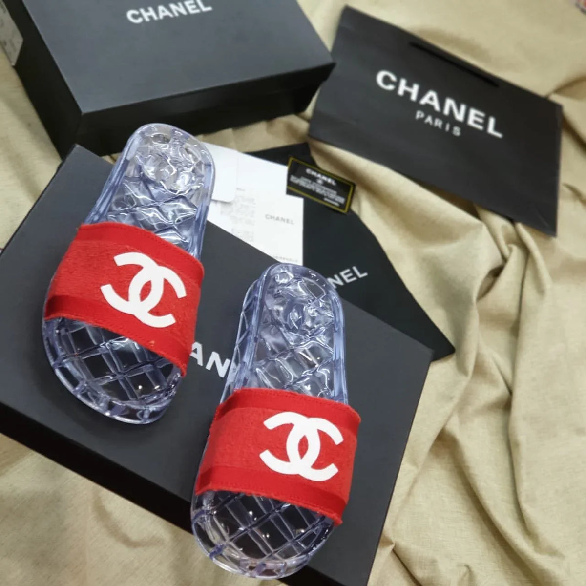 Chanel Clear Jelly Slides 鈥� Chanel Pool Slides