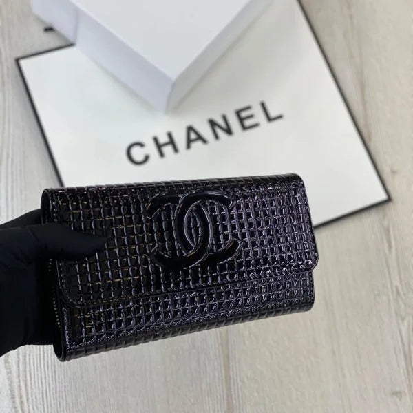 Chanel Classic Trifold Wallet / Purse Black
