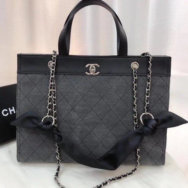Chanel Leather Tote with Double Handle