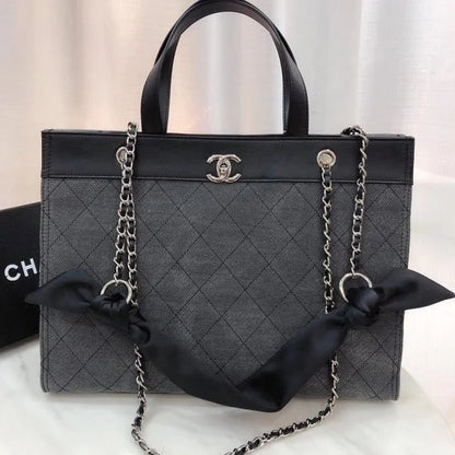 Chanel Leather Tote with Double Handle