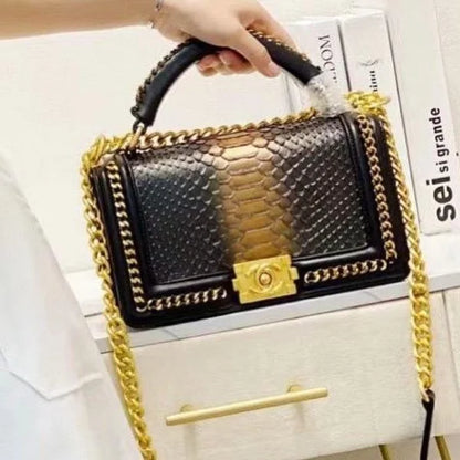 Chanel Le Boy Python Handbag