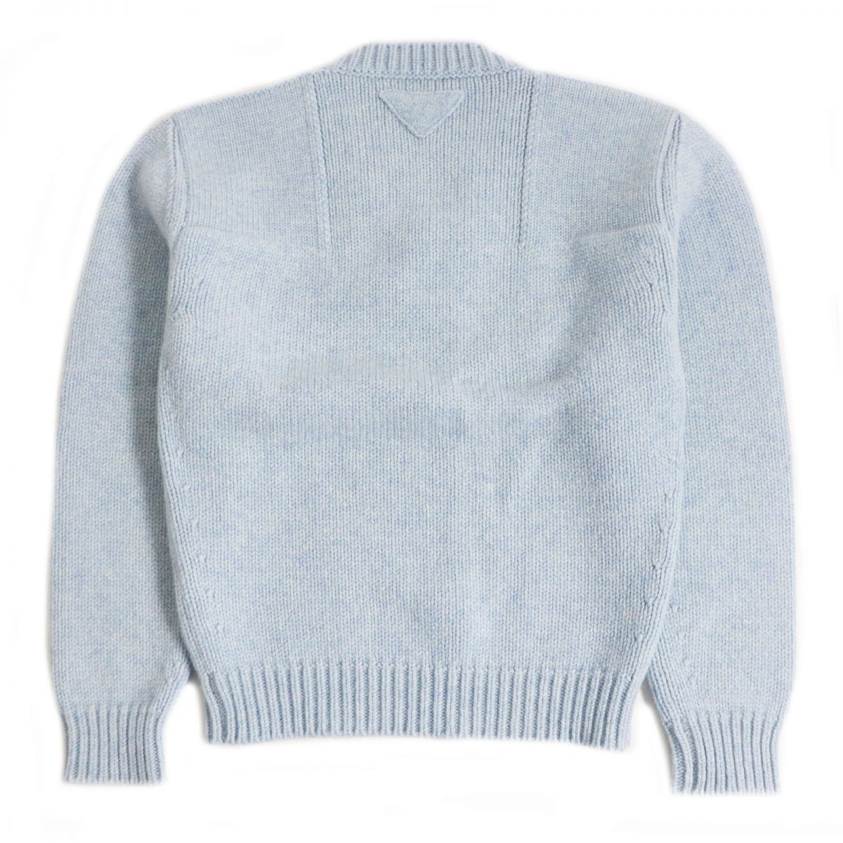 Prada Knit Main 100 Virgin Wool Light Blue Mens 44 Rovelle Bags