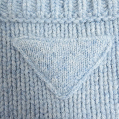 Prada Knit Main 100 Virgin Wool Light Blue Mens 44 Rovelle Bags