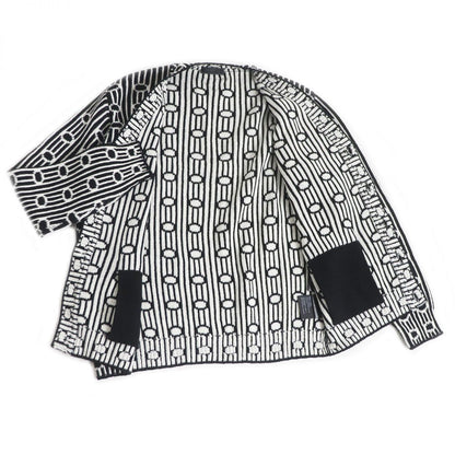 Prada Knit Outer 70 Virgin Wool Outer 30 Cashmere Black X White Mens 44 Rovelle Bags