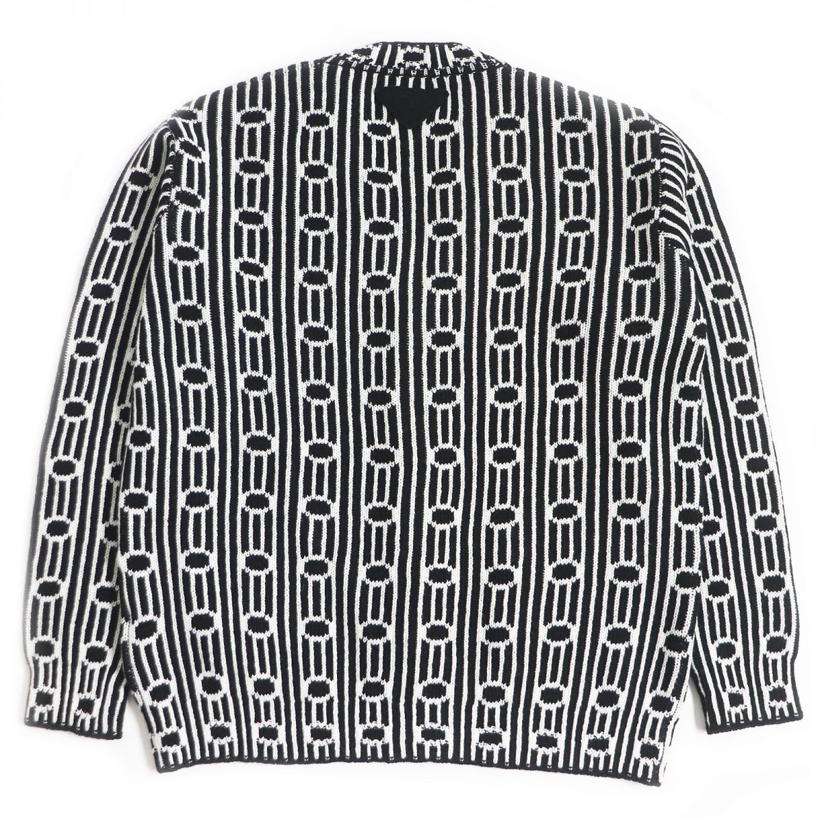 Prada Knit Outer 70 Virgin Wool Outer 30 Cashmere Black X White Mens 44 Rovelle Bags