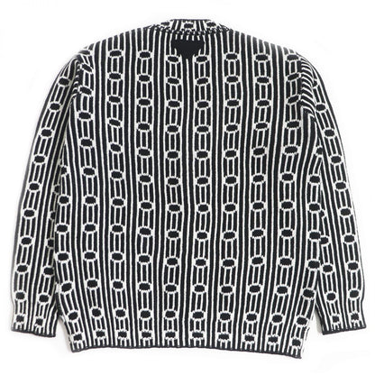 Prada Knit Outer 70 Virgin Wool Outer 30 Cashmere Black X White Mens 44 Rovelle Bags