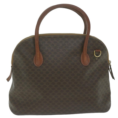 Luxury CELINE Macadam Canvas Tote Bag PVC Leather 2way Brown tb1019