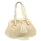 Luxury CELINE Macadam Canvas 2way Shoulder Bag Hand Bag Beige th2019