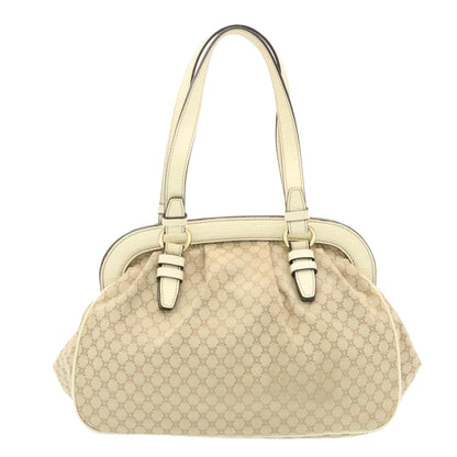 Luxury CELINE Macadam Canvas 2way Shoulder Bag Hand Bag Beige th2019
