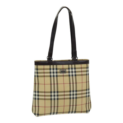 Burberry Nova Auth Leather Beige Tote Bag Style 8