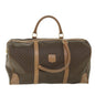 Luxury CELINE Macadam Canvas Boston Bag PVC Leather Brown ki2647