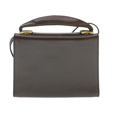 Luxury CELINE Hand Bag Leather 2way Brown rd530