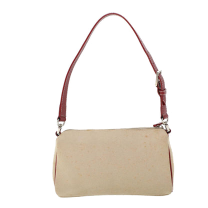 Burberry Label Auth Canvas Beige Shoulder Bag