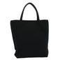 Luxury Burberry Tote Bag Canvas Black Auth ti1239