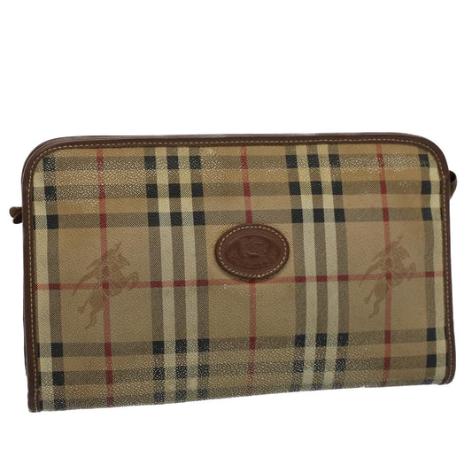 Burberry BURBERRYSs Nova Leather Beige Clutch Bag Style 4
