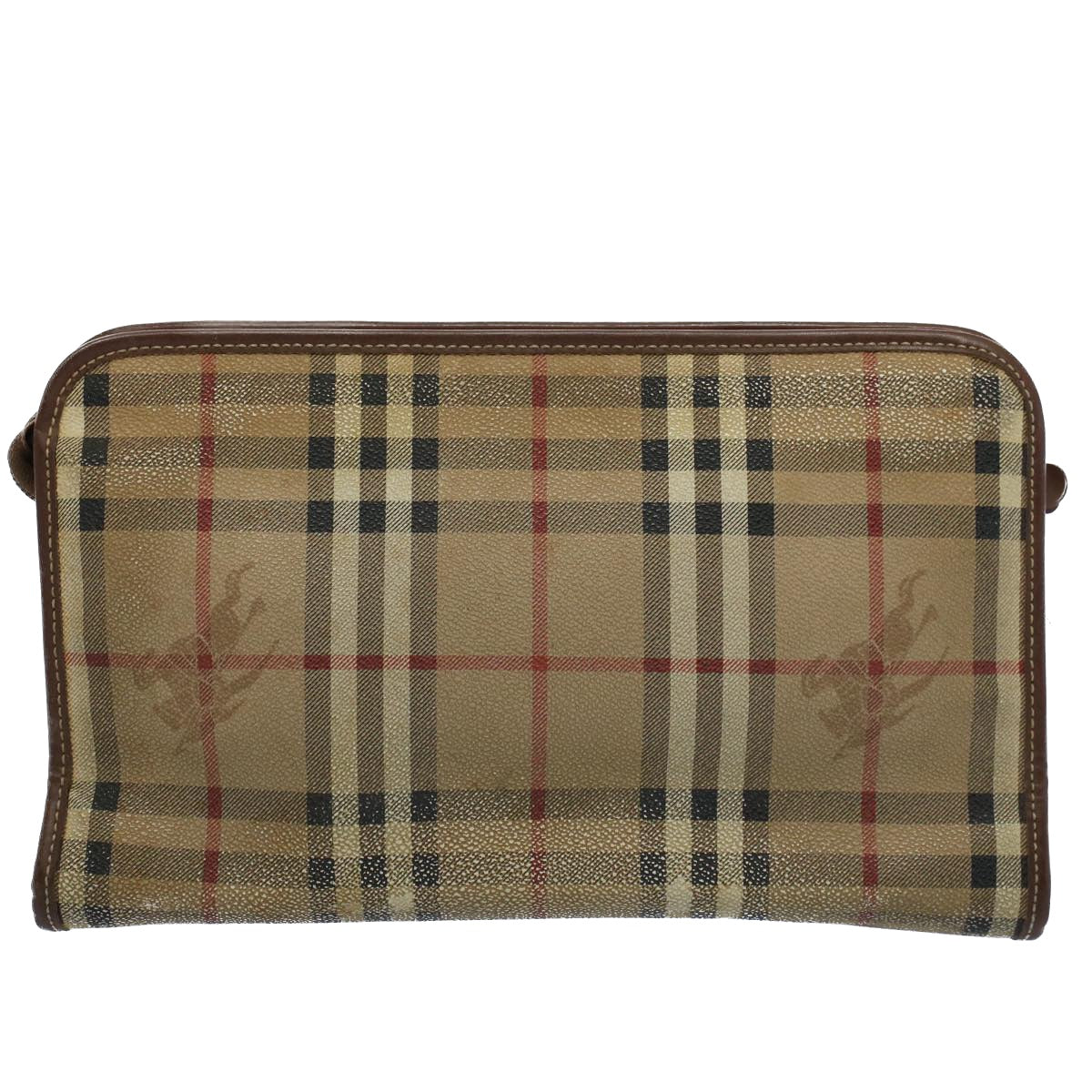 Burberry BURBERRYSs Nova Leather Beige Clutch Bag Style 4