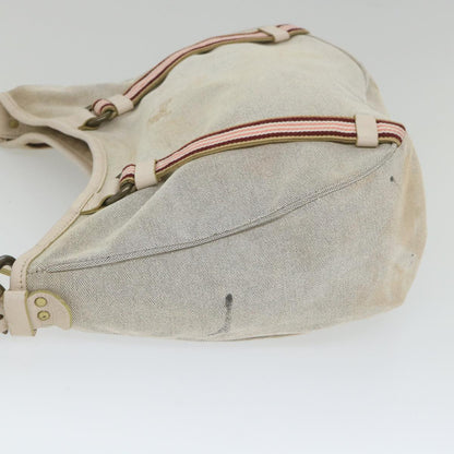 Burberry Auth Canvas Gray Shoulder Bag Style 2