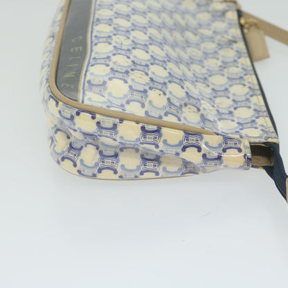 Luxury CELINE Macadam Canvas Accessory Pouch Blue ti1422