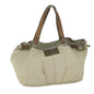 Burberry Label Auth Canvas Beige Tote Bag Style 3