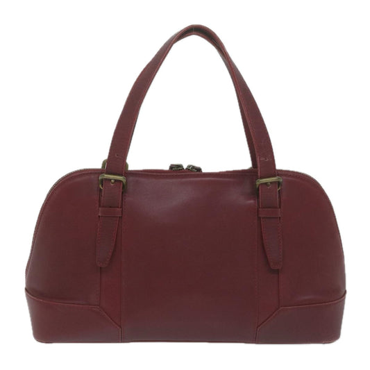 Burberry Auth Leather Red Handbag