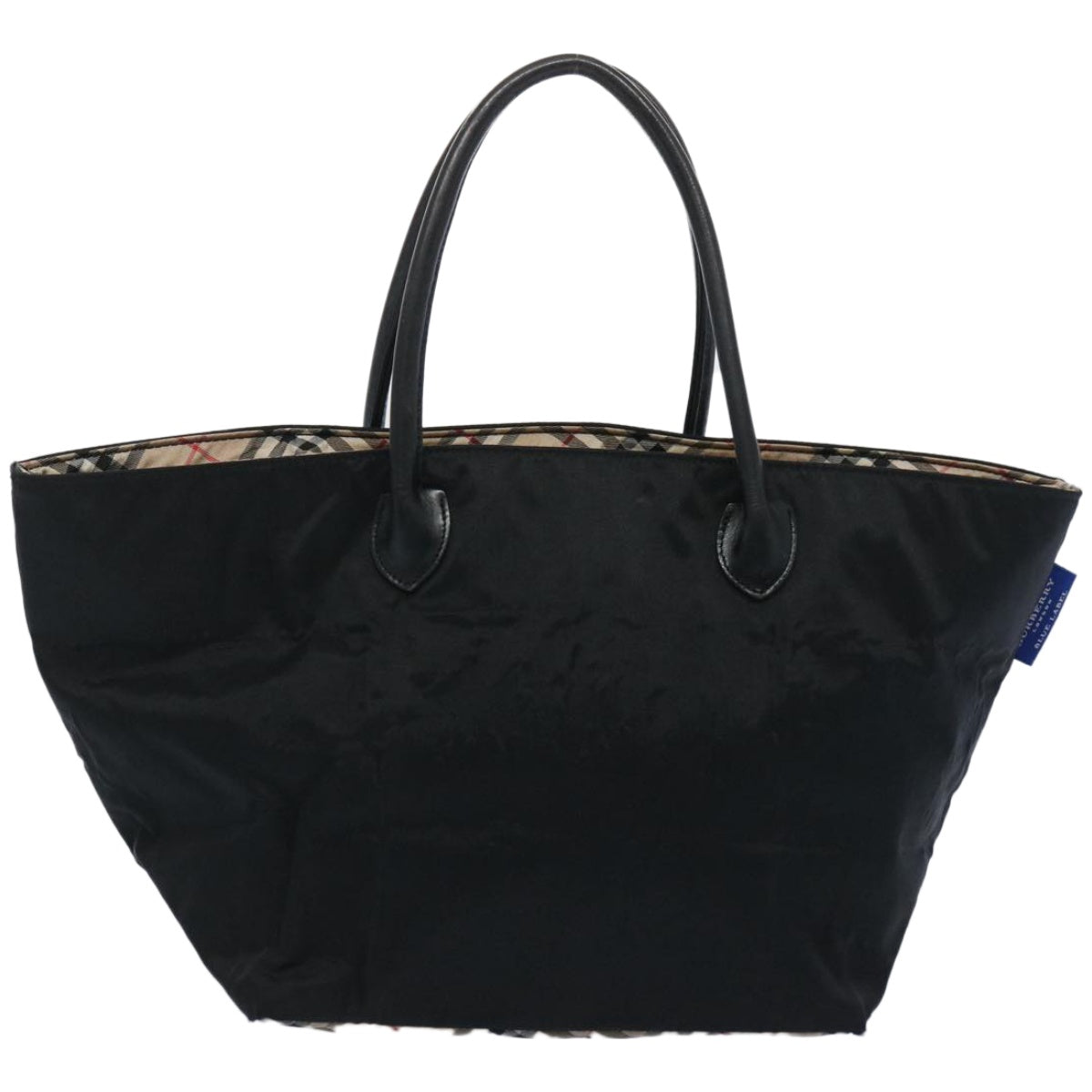 Burberry Label Auth Nylon Beige Tote Bag