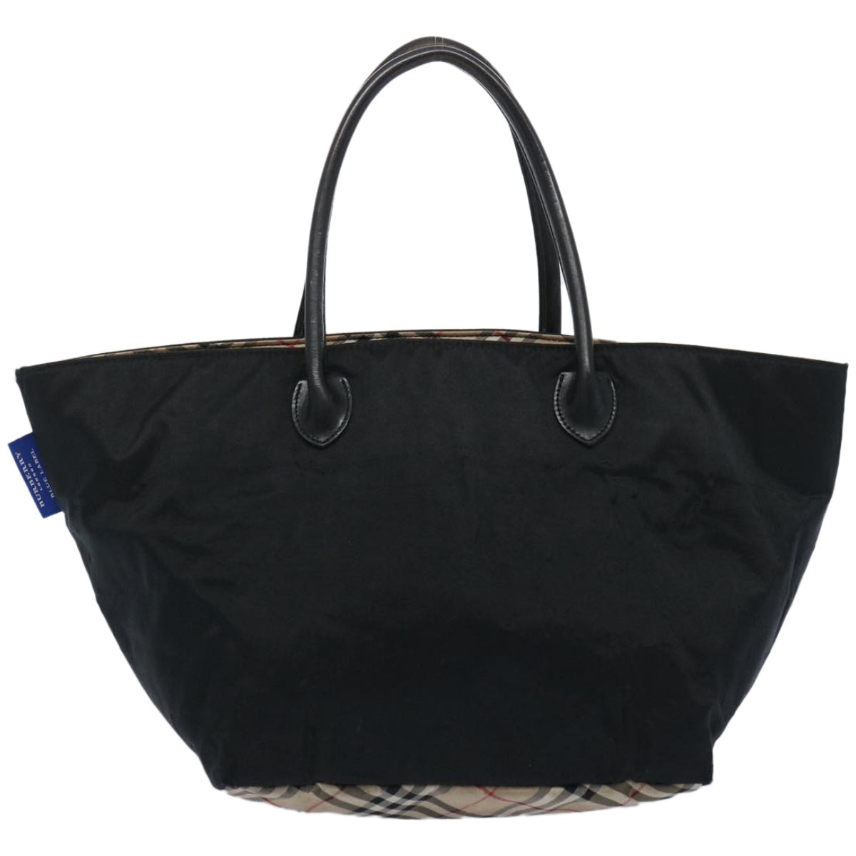 Burberry Label Auth Nylon Beige Tote Bag