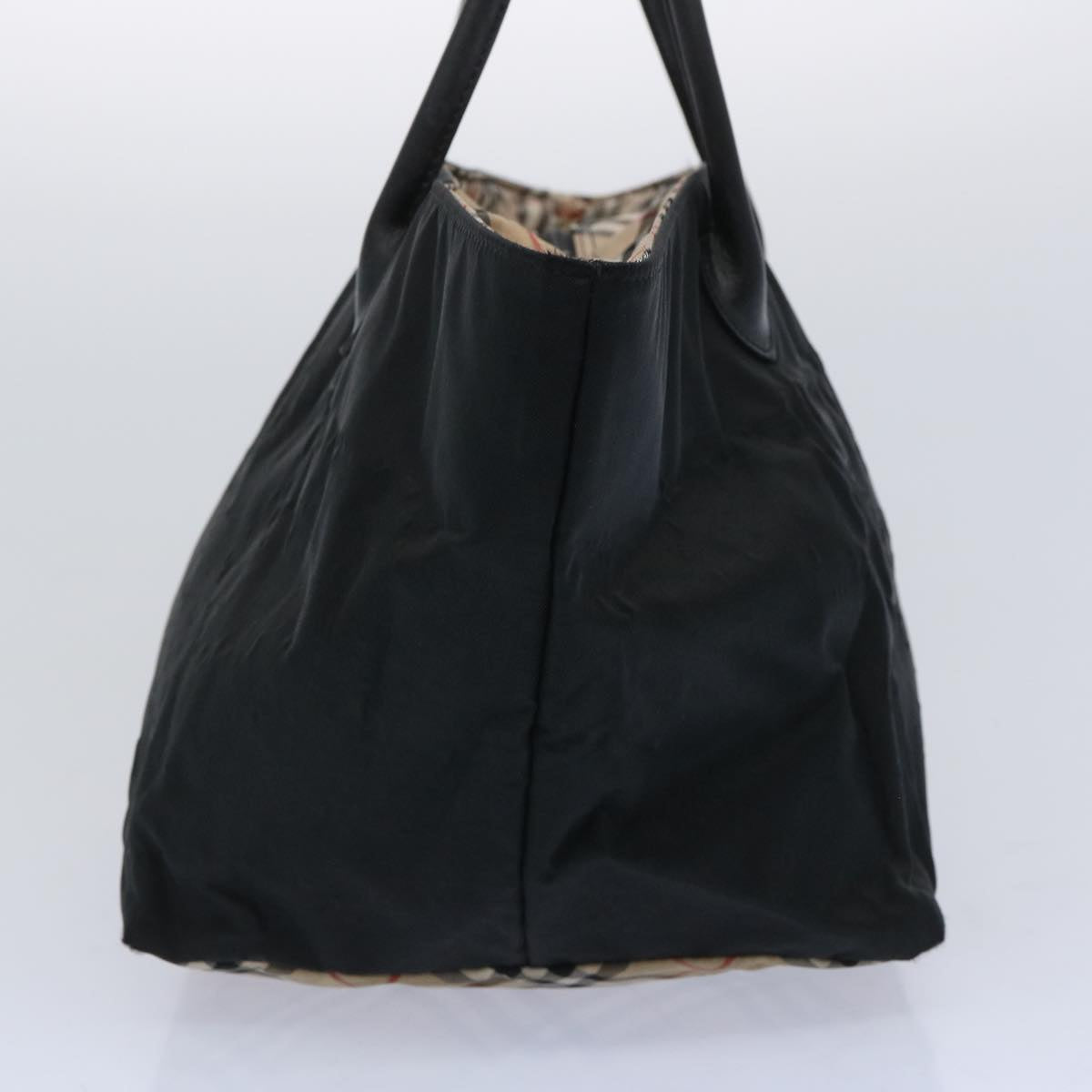 Burberry Label Auth Nylon Beige Tote Bag