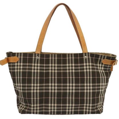 Burberry Nova Label Nylon Brown Tote Bag