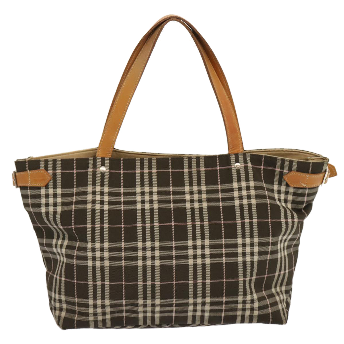 Burberry Nova Label Nylon Brown Tote Bag
