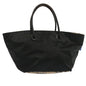 Luxury BurberrySs Nova Check Blue Label Hand Bag Nylon Beige Auth ti1621