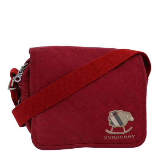 Burberry Auth Canvas Red Shoulder Bag