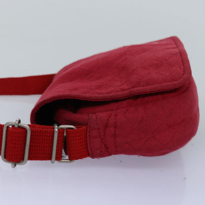 Burberry Auth Canvas Red Shoulder Bag