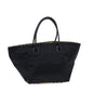 Luxury BurberrySs Nova Check Blue Label Hand Bag Canvas Black Auth ti1775