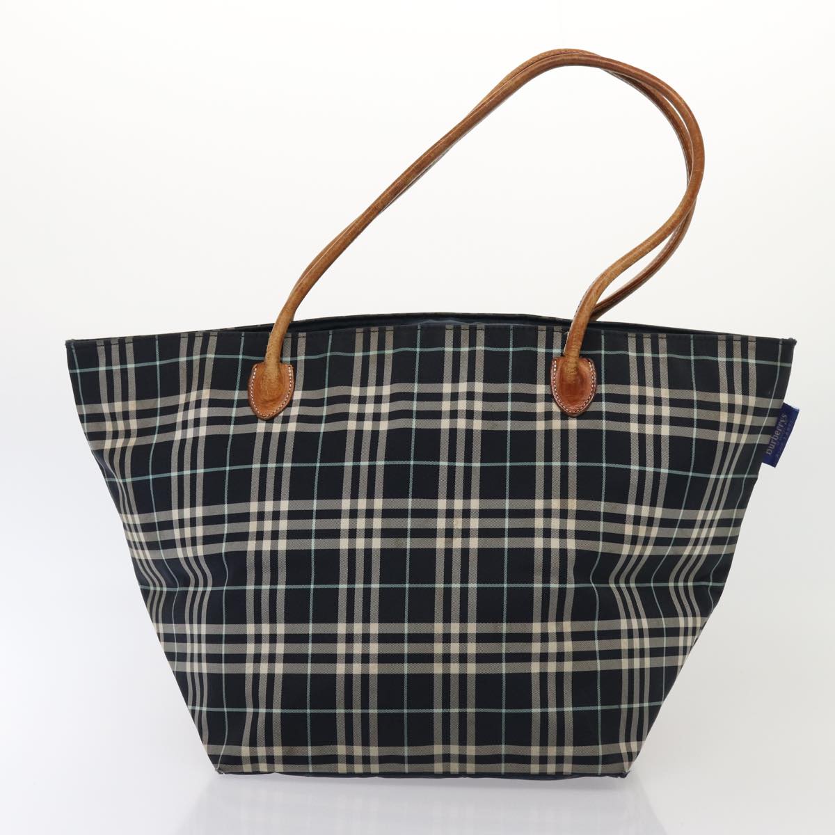 Burberry Nova Label Canvas Blue Handbag Style 4