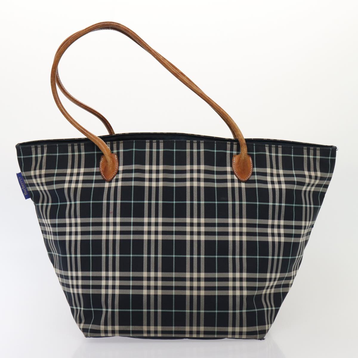 Burberry Nova Label Canvas Blue Handbag Style 4