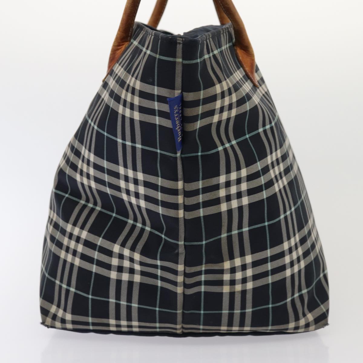 Burberry Nova Label Canvas Blue Handbag Style 4