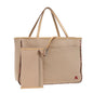 Luxury Burberry Nova Check Tote Bag Canvas Beige Auth ti1812