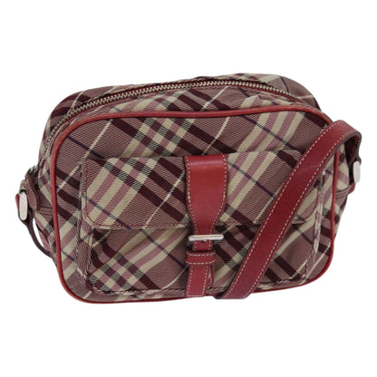 Burberry Nova Label Check Red Shoulder Bag
