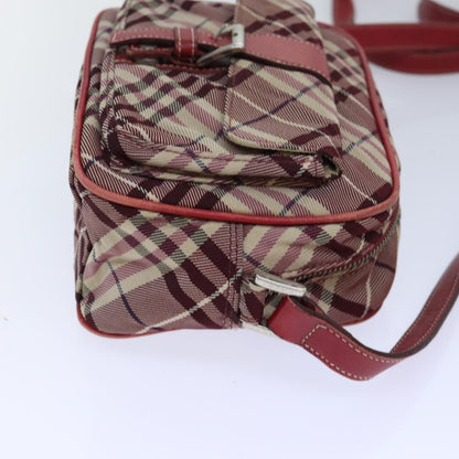 Burberry Nova Label Check Red Shoulder Bag