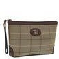 Luxury BurberrySs Nova Check Clutch Bag Canvas Beige Auth ti2016