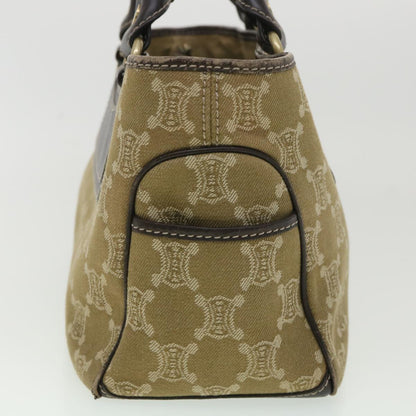 Luxury CELINE Paris Macadam Canvas Hand Bag Brown ti813