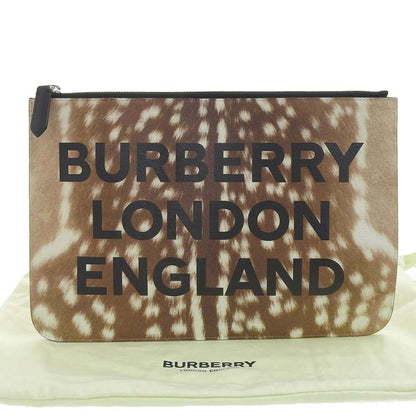 Burberry London Leopard Brown Clutch Bag