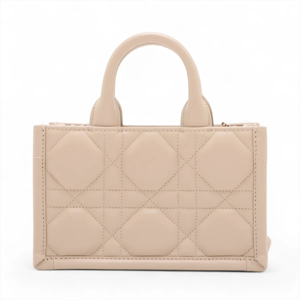 Christian Dior Beige Macrocannage Leather Mini Dior Book Tote Bag [Clearance Sale] Rovelle Bags