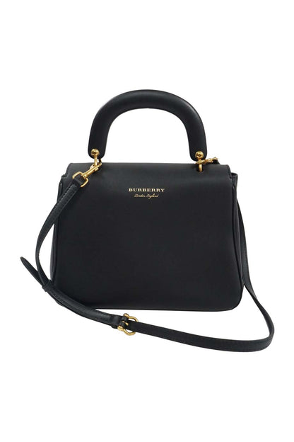 Burberry Medium Trench Leather Black Shoulder Bag
