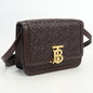BURBERRY TB Shoulder Bag Diagonal shoulder bag leather brown Women